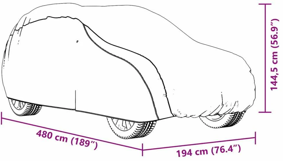 Automobilio uždangalas visureigiui, sidabrinis, L dydžio