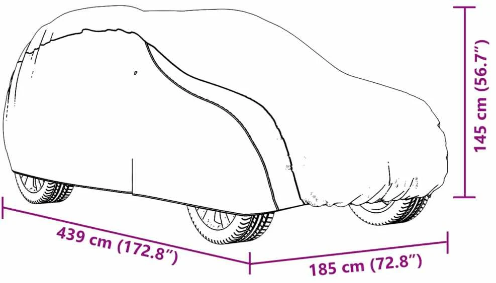 Automobilio uždangalas visureigiui, sidabrinis, M dydžio