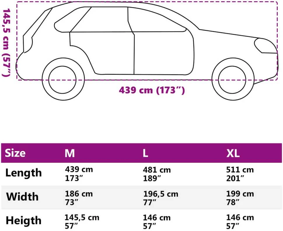 Automobilio uždangalas visureigiui, sidabrinis, M dydžio, PEVA