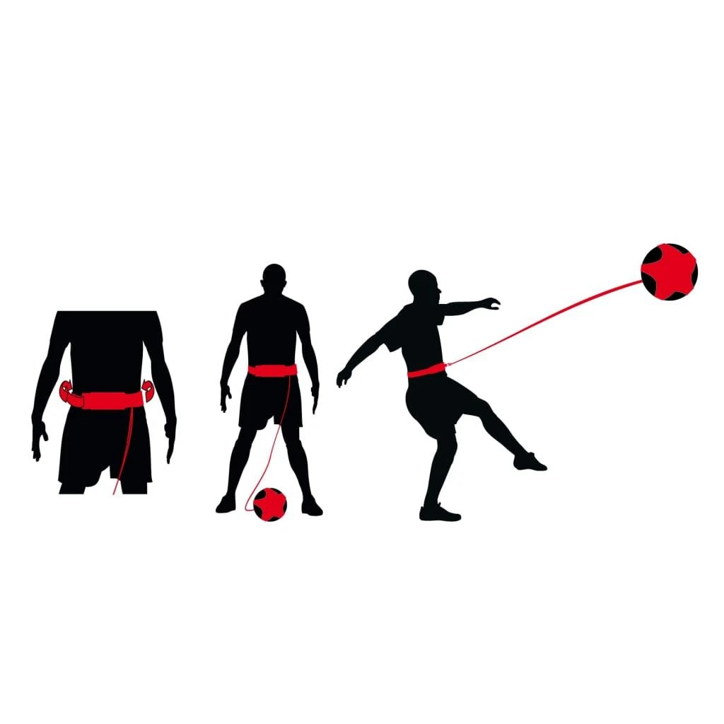 Diržas futbolo įgūdžiams lavinti AVENTO 75BC Juodas/red