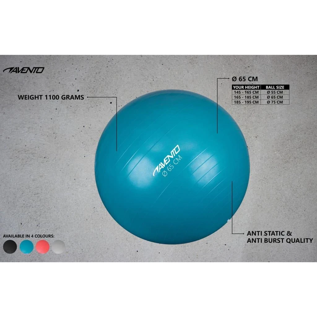 Gimnast. kamuolys AVENTO 42OB 65cm Sidabrinis