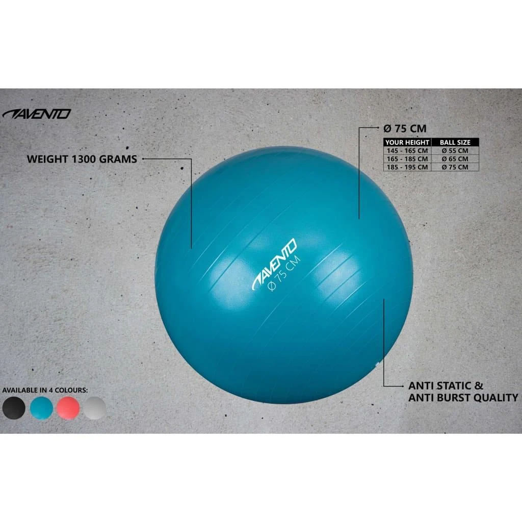 Gimnast. kamuolys AVENTO 42OC 75cm Sidabrinis