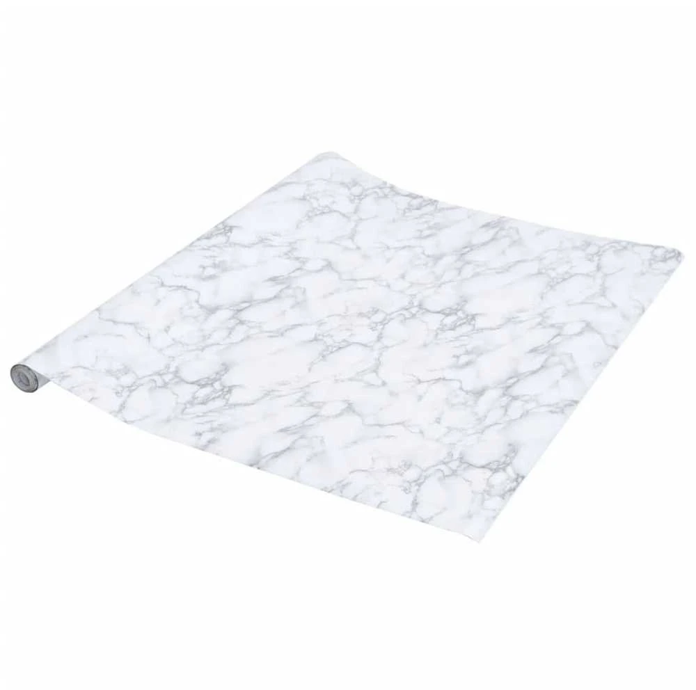 Baldų lipdukai, marmuro balti, 90x500cm, PVC, lipnūs, matiniai
