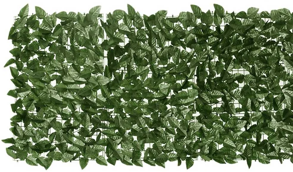 Balkono pertvara, 200x75cm, su tamsiai žaliais lapais