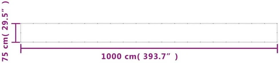 Balkono pertvara, balta, 75x1000cm, 100% oksfordo poliesteris