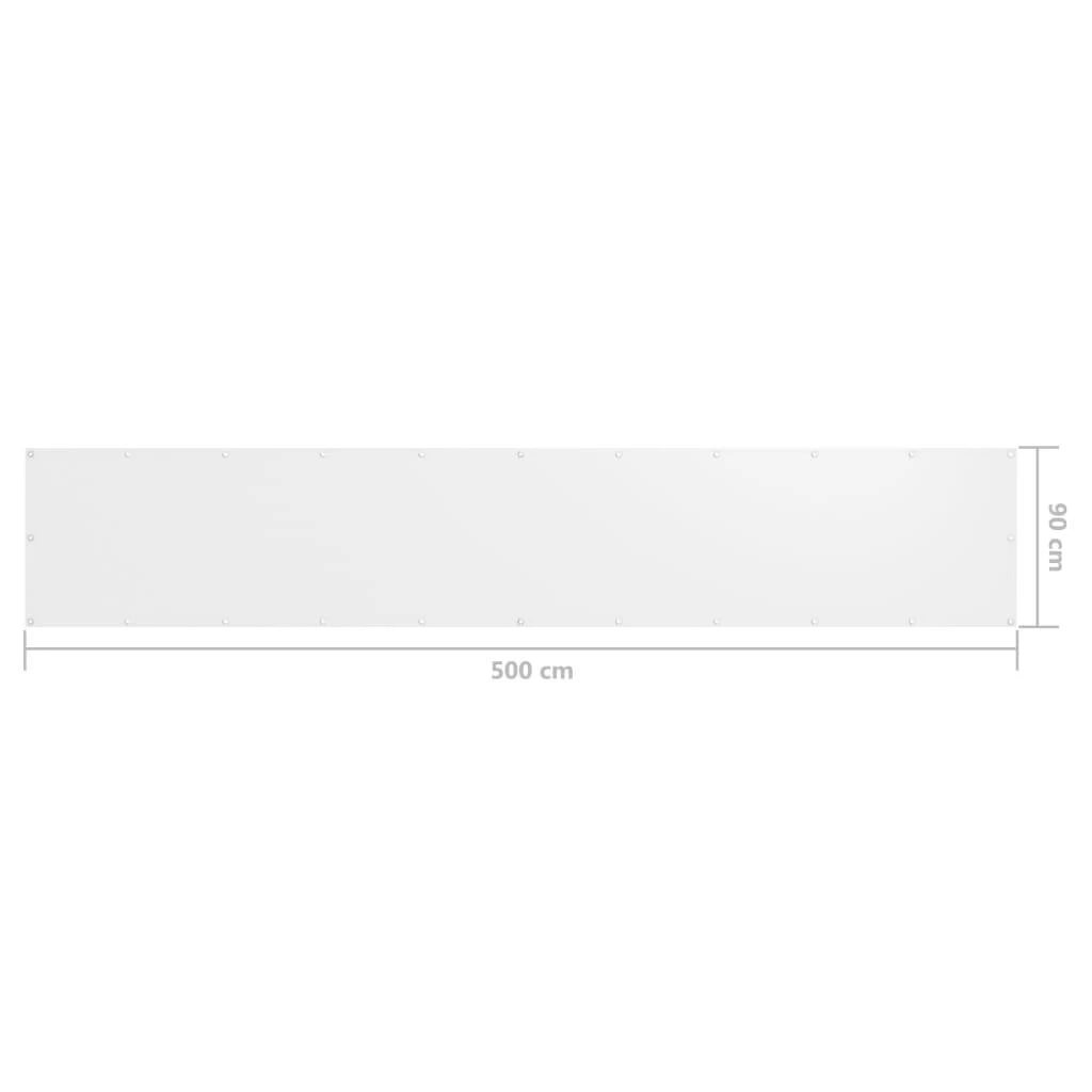 Balkono pertvara, baltos spalvos, 90x500cm, oksfordo audinys
