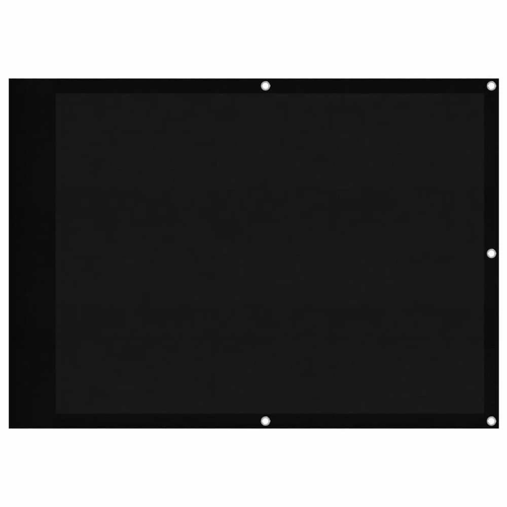 Balkono pertvara, juoda, 75x1000cm, 100% oksfordo poliesteris