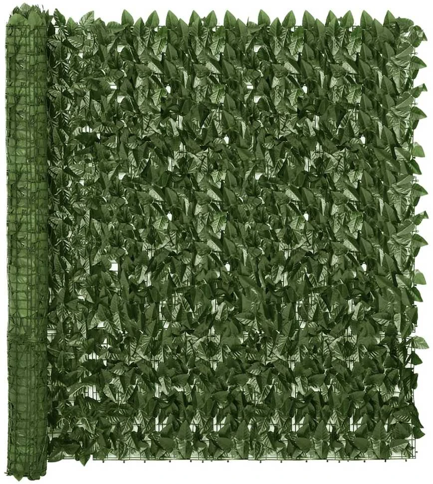 Balkono pertvara su tamsiai žaliais lapais, 200x150cm