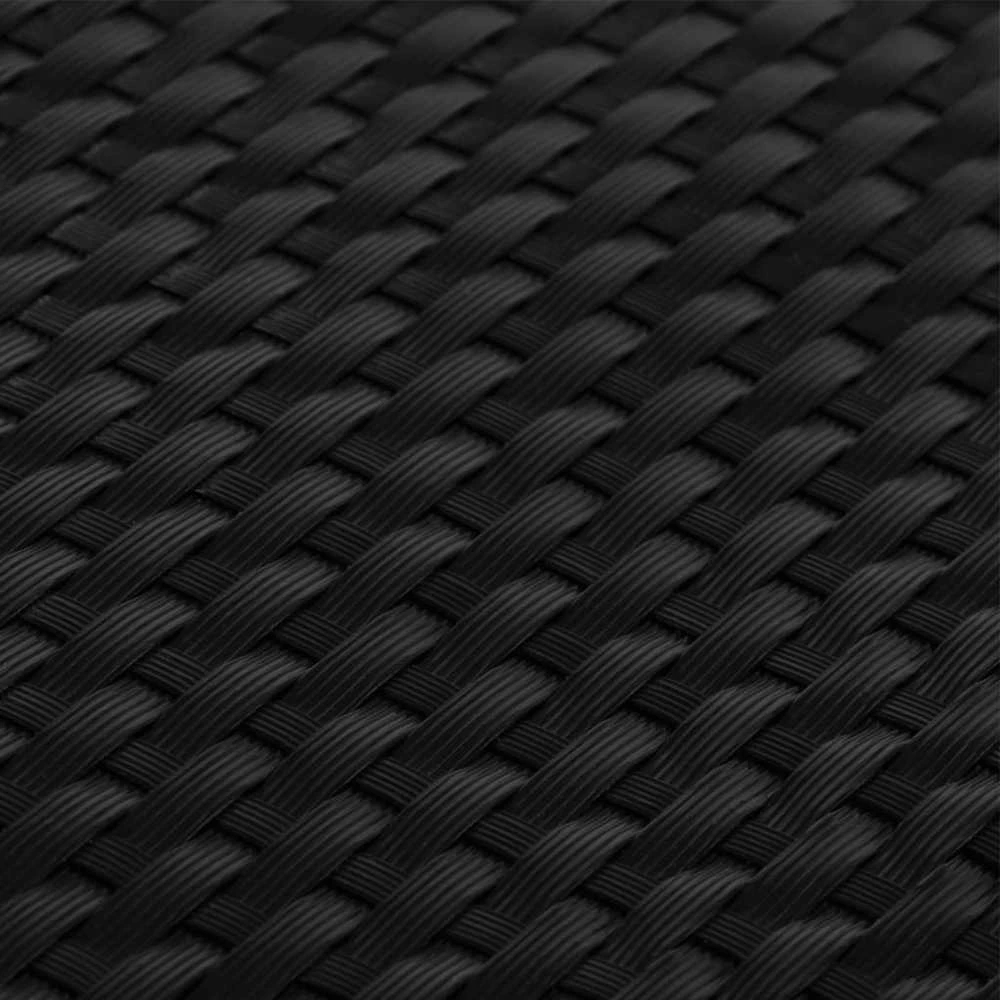 Balkono pertvaros, 5vnt., juodos spalvos, 255x19cm, poliratanas