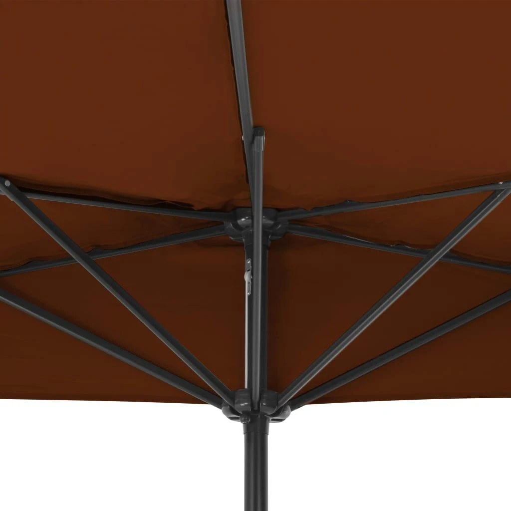 Balkono skėtis su aliuminiu stulpu, terakota, 300x155x223cm