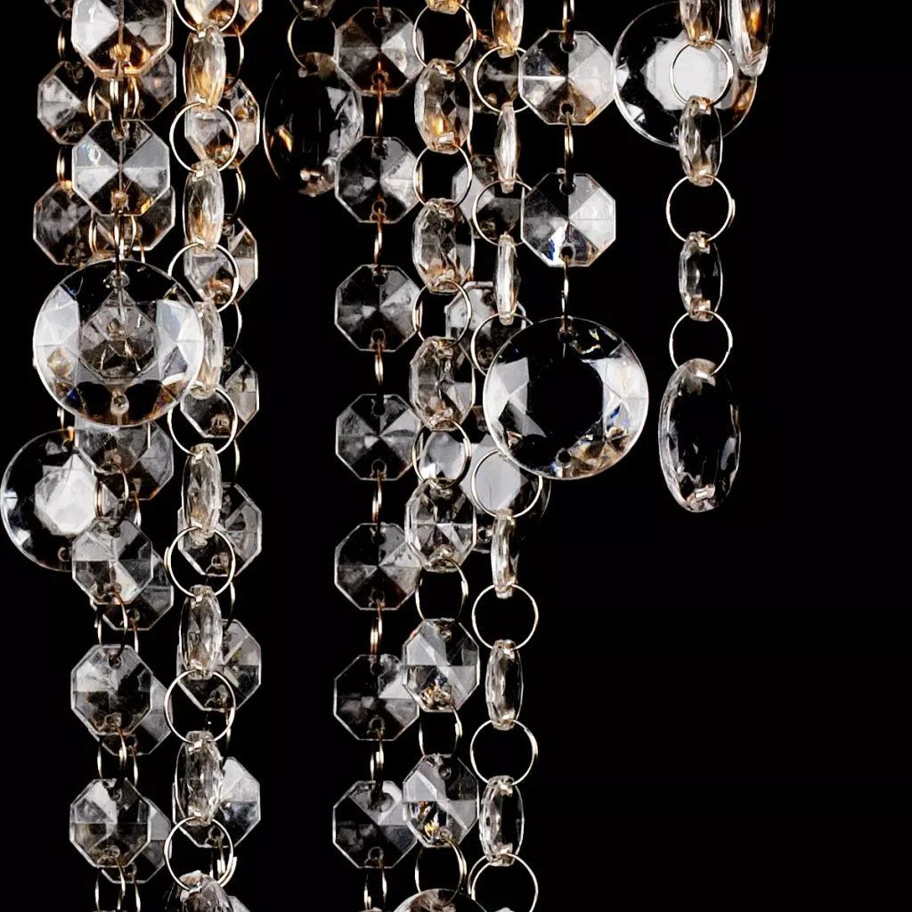 Pakabinamas šviestuvas Baltas Metalinis Lubų Šviestuvas su Krištolo Karoliukais