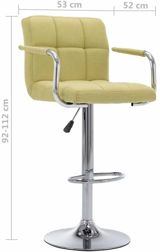 Baro kėdė, žalios spalvos, audinys