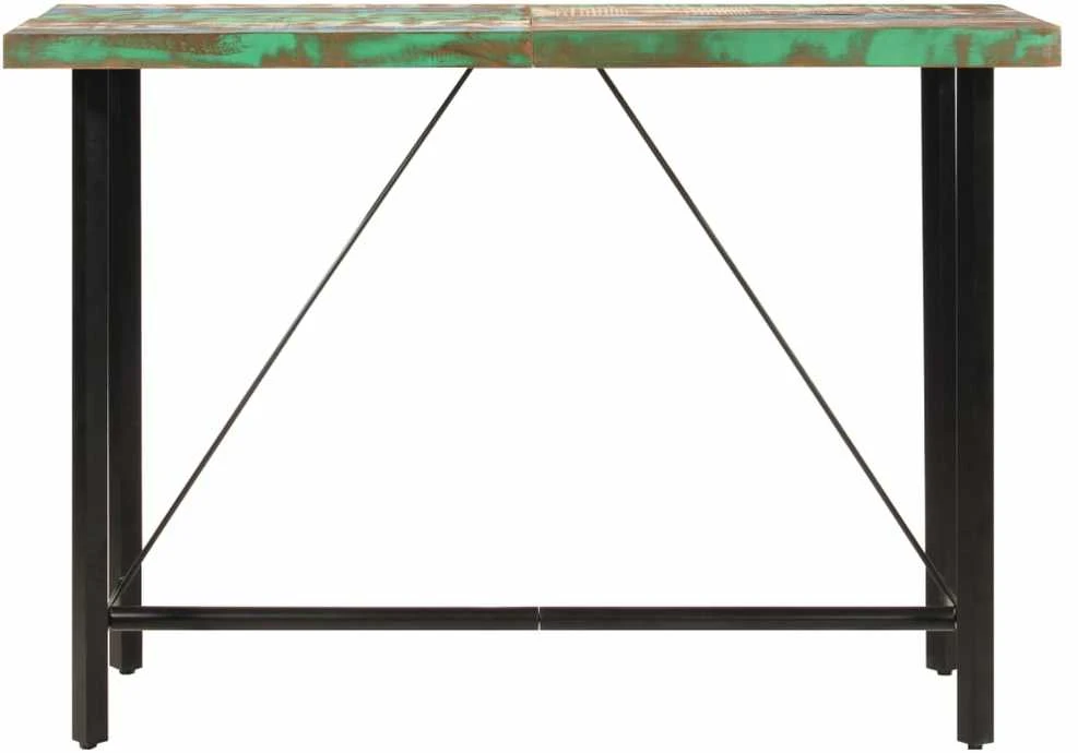 Baro stalas, 150x70x107cm, perdirbtos medienos masyvas/geležis