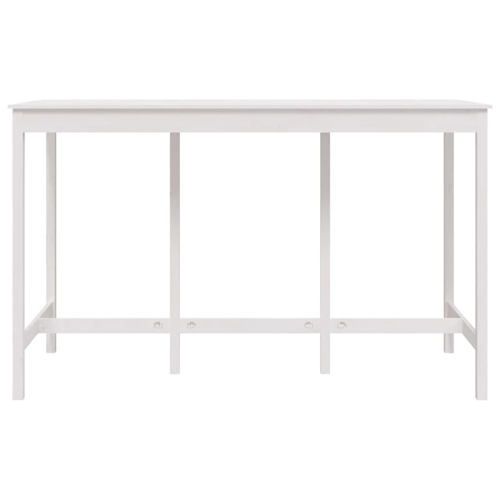 Baro stalas, baltas, 180x80x110cm, pušies medienos masyvas