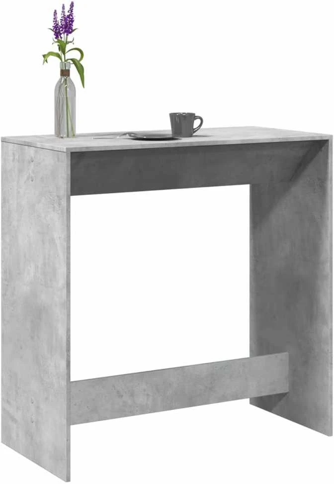 Baro stalas, betono pilkas, 102x50x103,5cm, apdirbta mediena