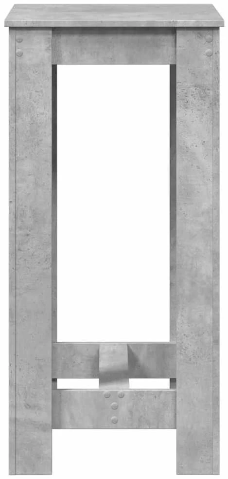 Baro stalas, betono pilkas, 51x50x103,5cm, apdirbta mediena