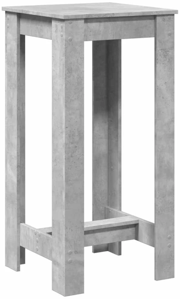 Baro stalas, betono pilkas, 51x50x103,5cm, apdirbta mediena