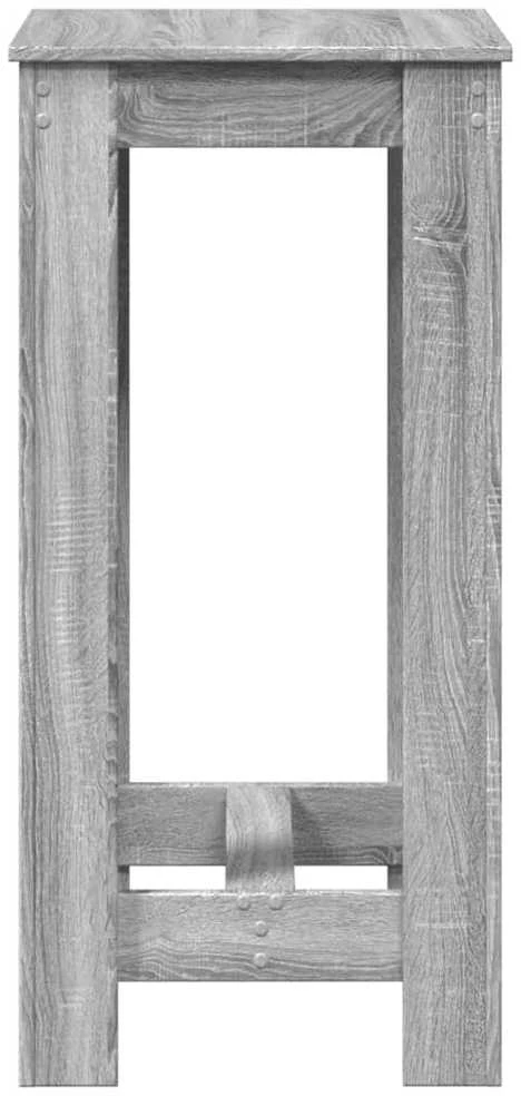 Baro stalas, pilkas ąžuolo, 51x50x103,5cm, apdirbta mediena