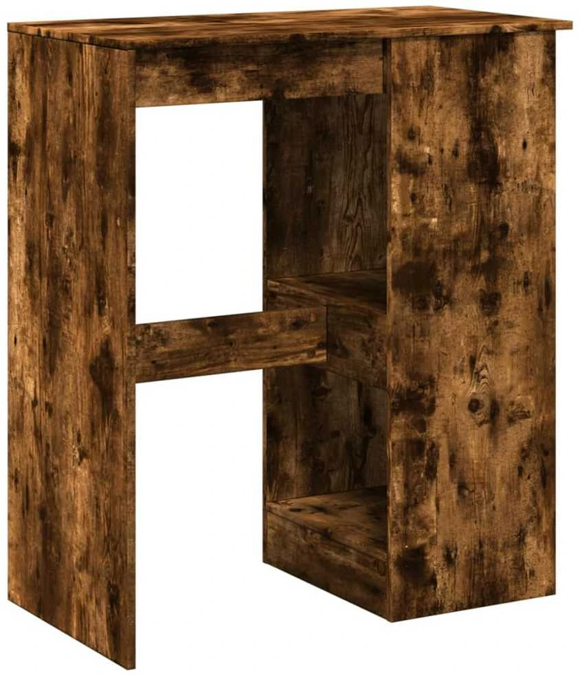 Baro stalas su laikikliais, dūminis, 90x47,5x103,5cm, mediena
