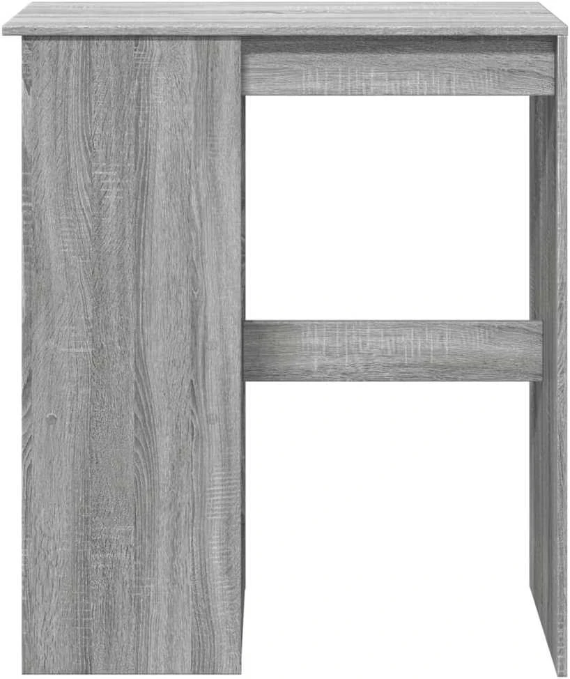 Baro stalas su laikikliais, pilkas, 90x47,5x103,5cm, mediena