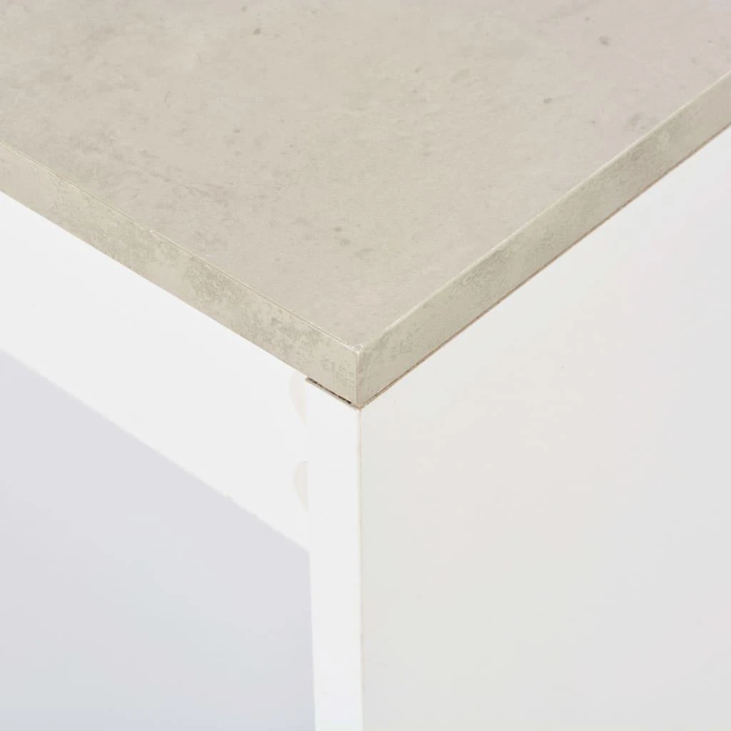 Baro stalas su lentyna, baltas, 110x50x103cm