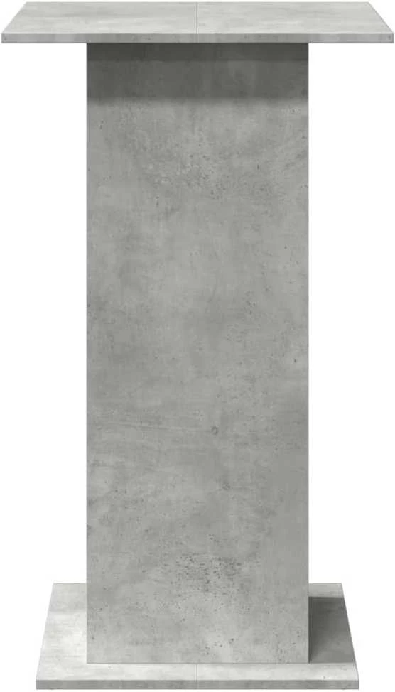 Baro stalas su lentyna, betono, 60x60x102cm, apdirbta mediena