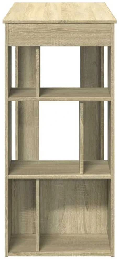 Baro stalas su lentynomis, ąžuolo, 102x50x103,5cm, mediena