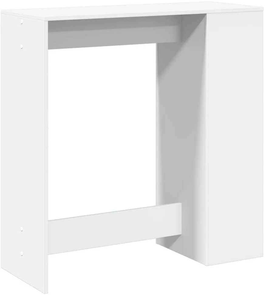 Baro stalas su lentynomis, baltas, 101x40x103,5cm, mediena
