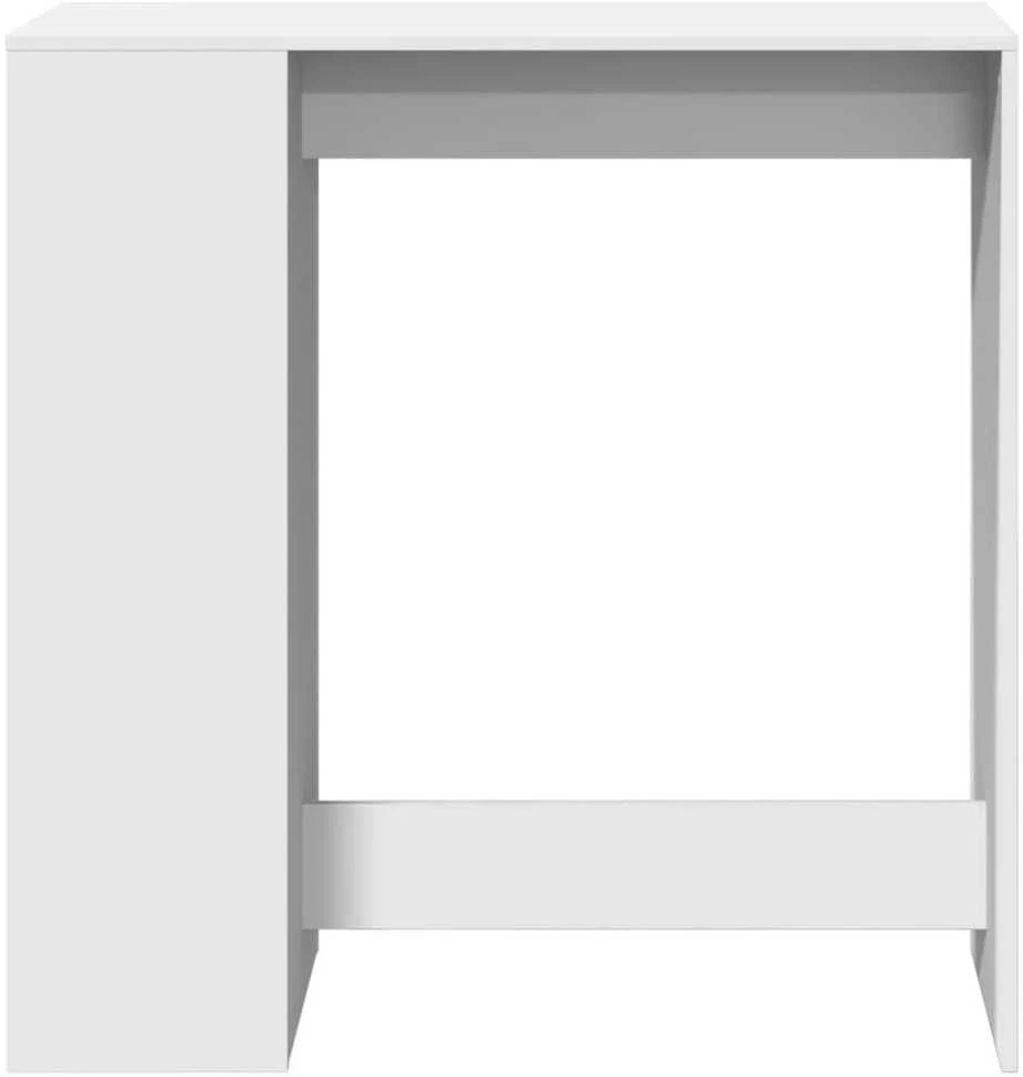 Baro stalas su lentynomis, baltas, 101x40x103,5cm, mediena