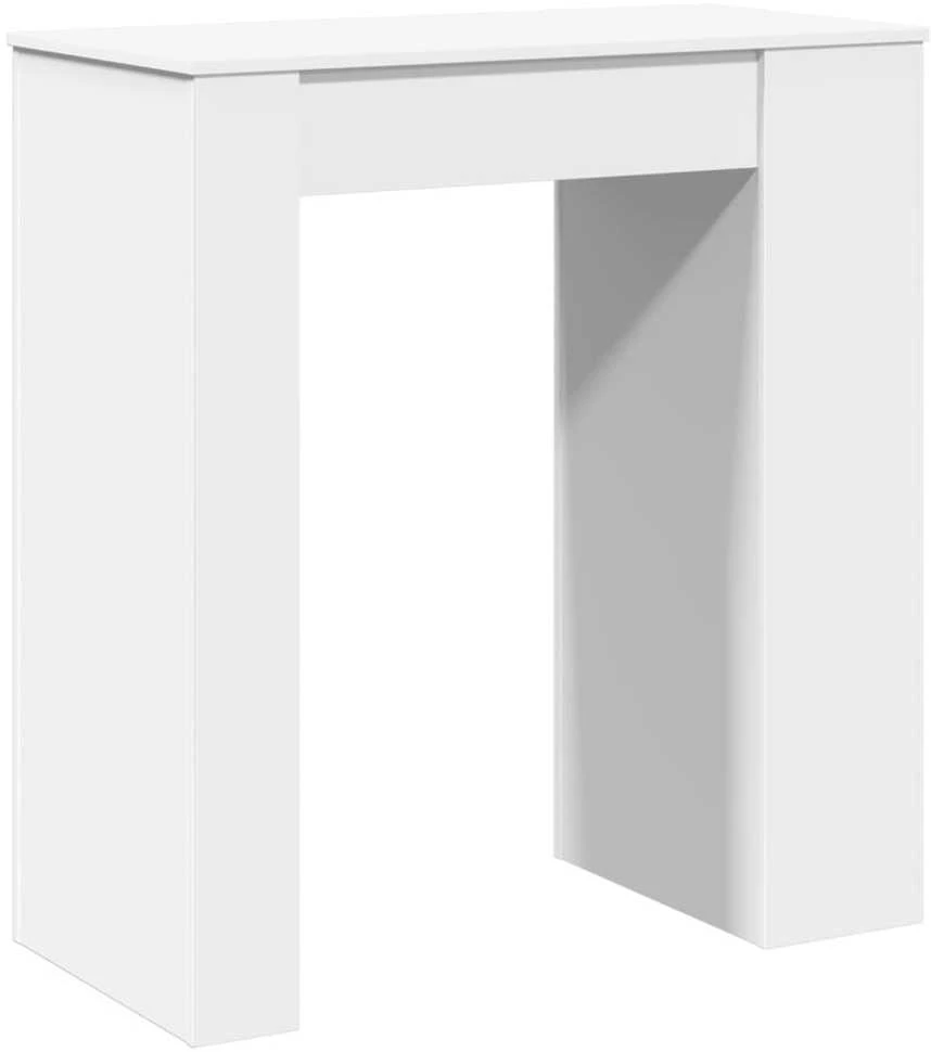 Baro stalas su lentynomis, baltas, 95x47x103,5cm, mediena