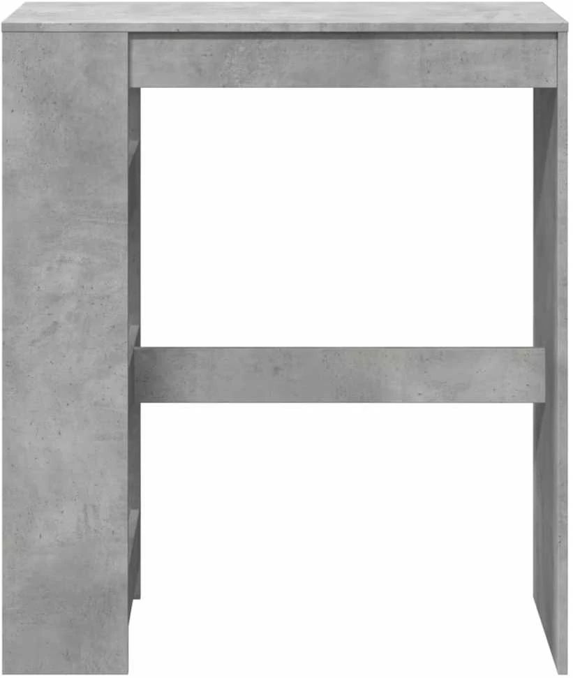 Baro stalas su lentynomis, betono, 90x40x103,5cm, mediena