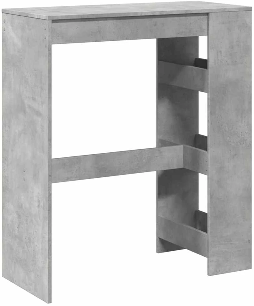 Baro stalas su lentynomis, betono, 90x40x103,5cm, mediena