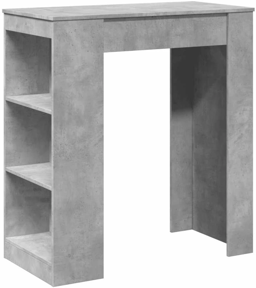 Baro stalas su lentynomis, betono, 95x47x103,5cm, mediena