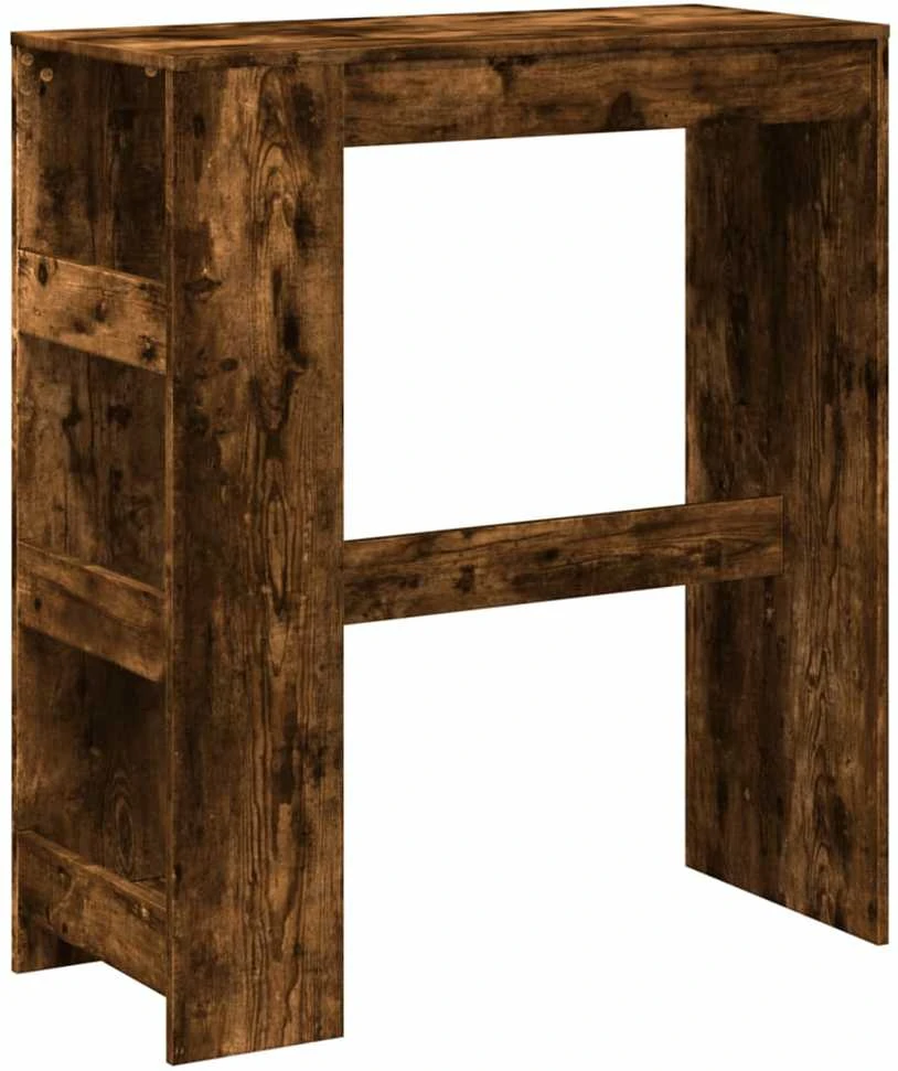 Baro stalas su lentynomis, dūminis, 90x40x103,5cm, mediena