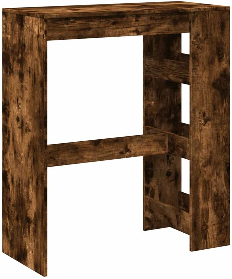 Baro stalas su lentynomis, dūminis, 90x40x103,5cm, mediena