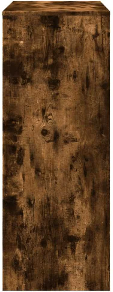 Baro stalas su lentynomis, dūminis, 90x40x103,5cm, mediena