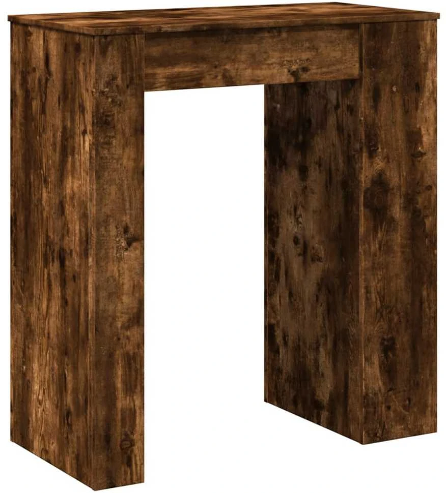 Baro stalas su lentynomis, dūminis, 95x47x103,5cm, mediena