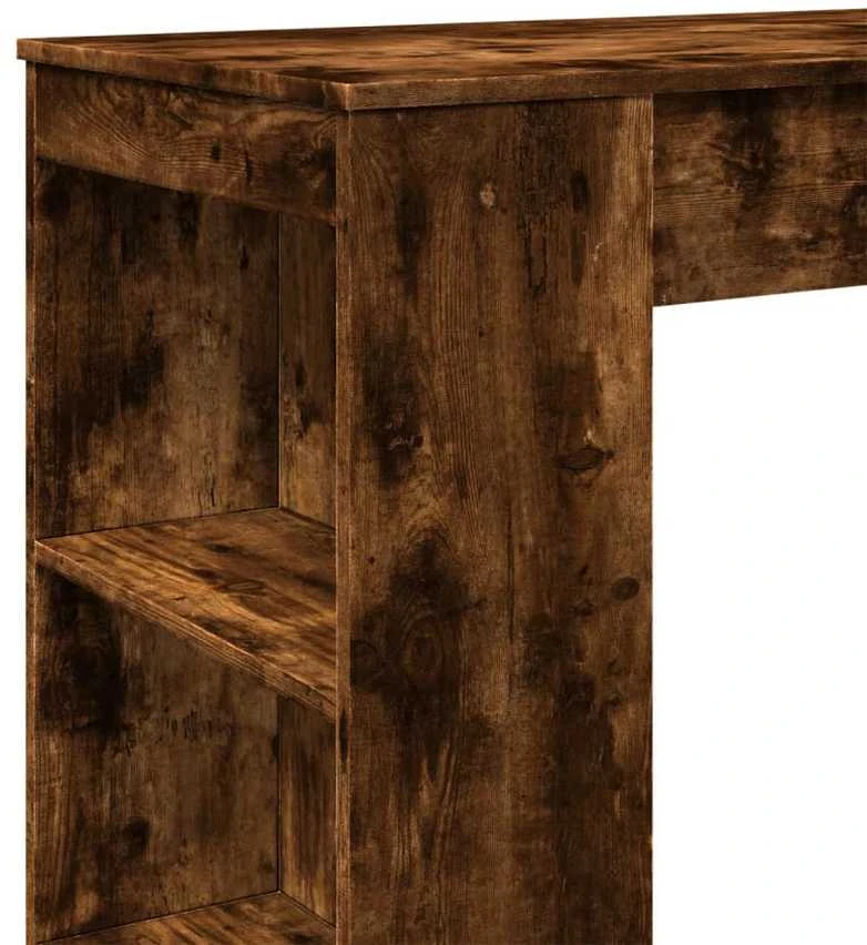 Baro stalas su lentynomis, dūminis, 95x47x103,5cm, mediena
