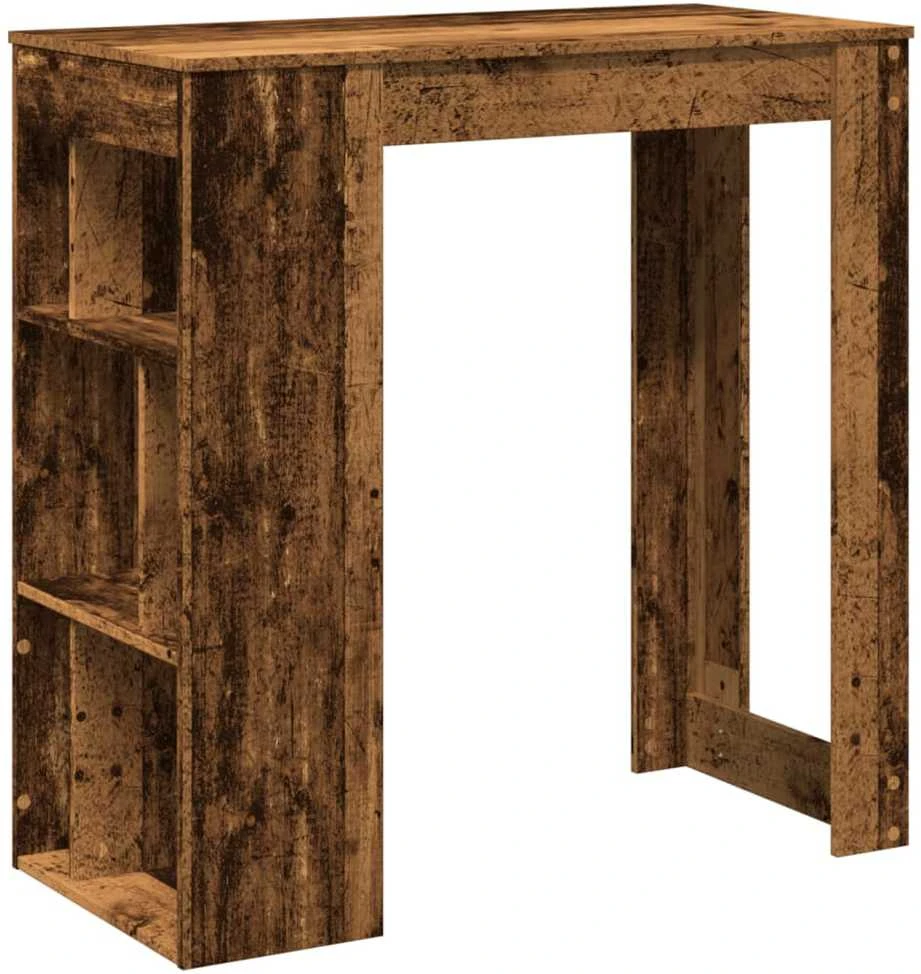 Baro stalas su lentynomis, medienos, 102x50x103,5cm, mediena
