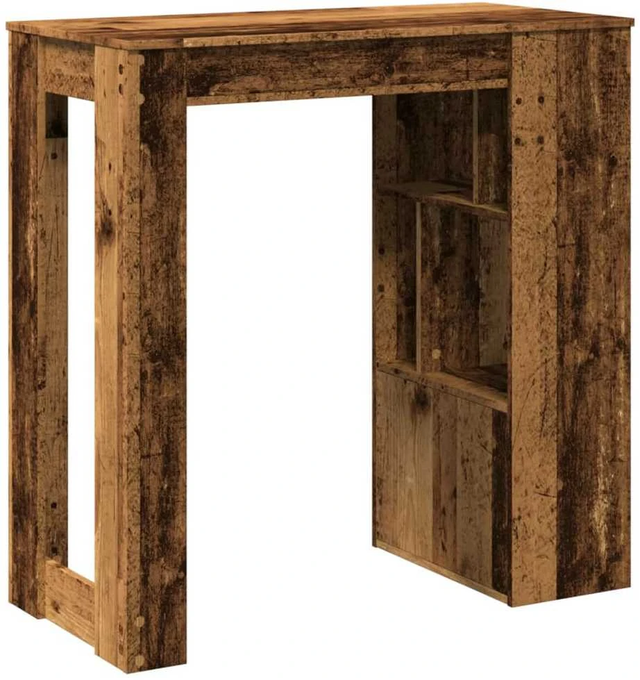 Baro stalas su lentynomis, medienos, 102x50x103,5cm, mediena