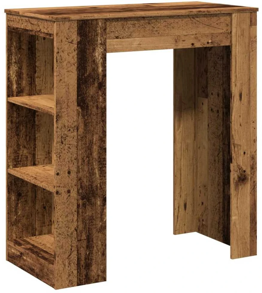 Baro stalas su lentynomis, medienos, 95x47x103,5cm, mediena