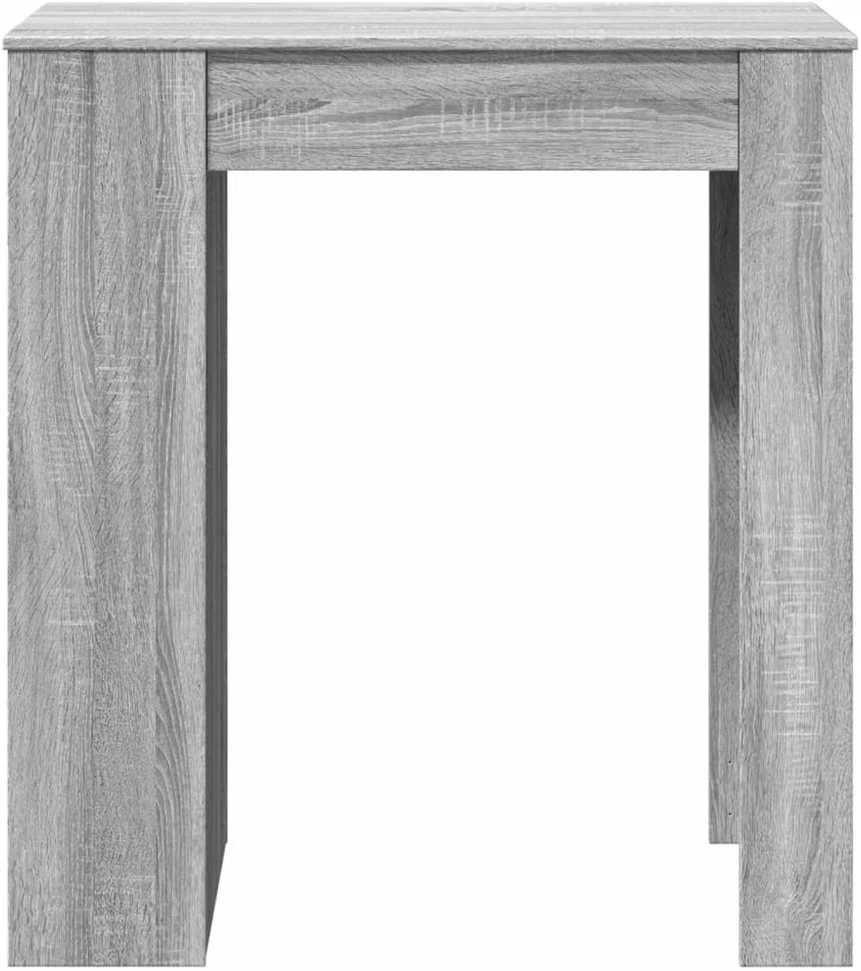 Baro stalas su lentynomis, pilkas, 95x47x103,5cm, mediena
