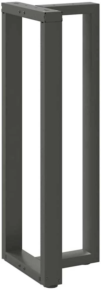 Baro stalo kojos, T formos, 2 vnt., antracito spalvos, 40x35x(110-111) cm, plienas