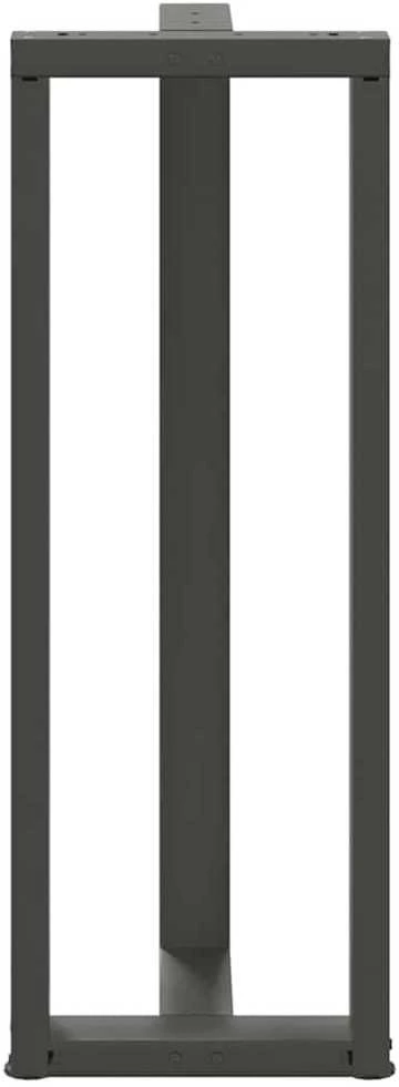 Baro stalo kojos, T formos, 2 vnt., antracito spalvos, 40x35x(110-111) cm, plienas