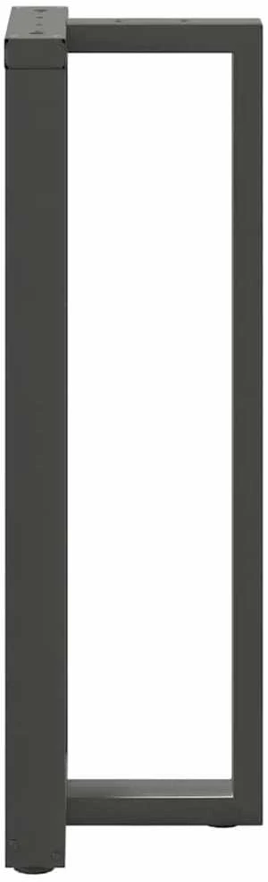 Baro stalo kojos, T formos, 2 vnt., antracito spalvos, 40x35x(110-111) cm, plienas