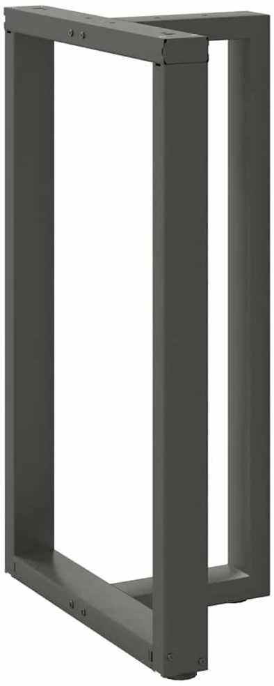 Baro stalo kojos, T formos, 2 vnt., antracito spalvos, 60x35x(100-101) cm, plienas