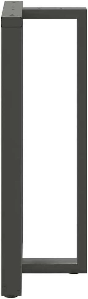 Baro stalo kojos, T formos, 2 vnt., antracito spalvos, 60x35x(110-111) cm, plienas