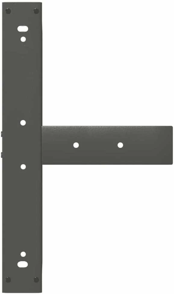 Baro stalo kojos, T formos, 2 vnt., antracito spalvos, 60x35x(110-111) cm, plienas