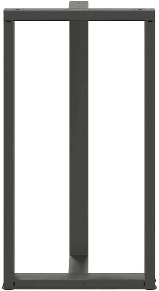 Baro stalo kojos, T formos, 2 vnt., antracito spalvos, 60x35x(110-111) cm, plienas