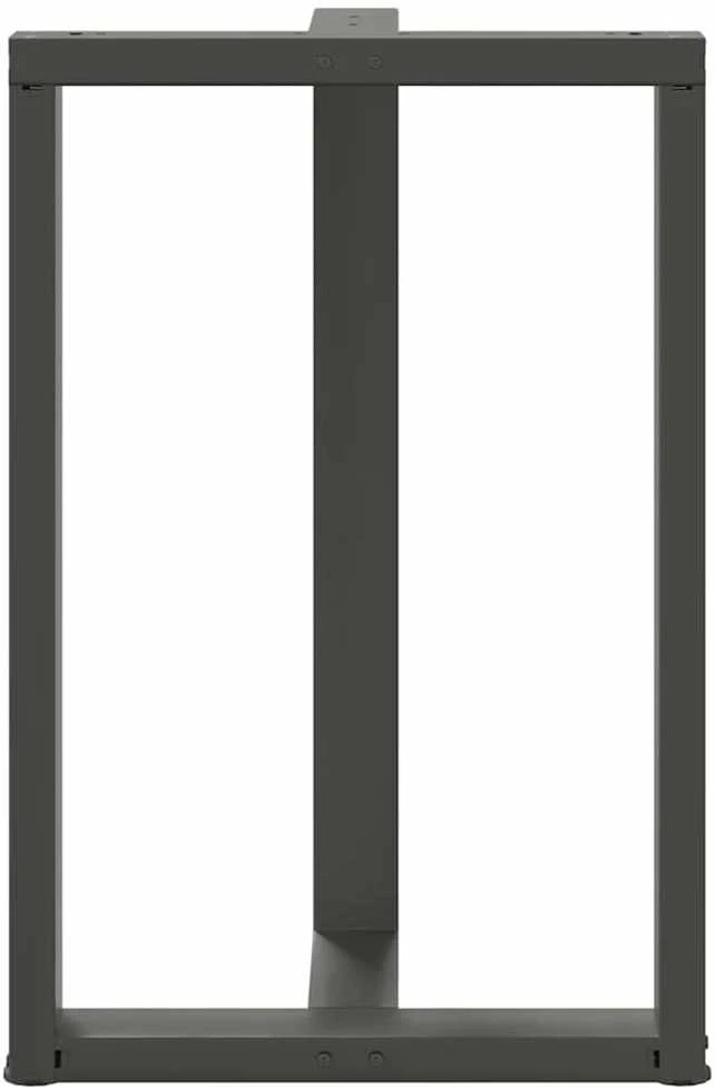 Baro stalo kojos, T formos, 2 vnt., antracito spalvos, 60x35x(90-91) cm, plienas